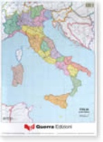 Carta geografica da banco. Italia Fisico/Politica