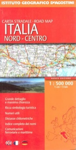 Карта Центральной и Северной Италии 1:500 000. Italia Nord-Centro